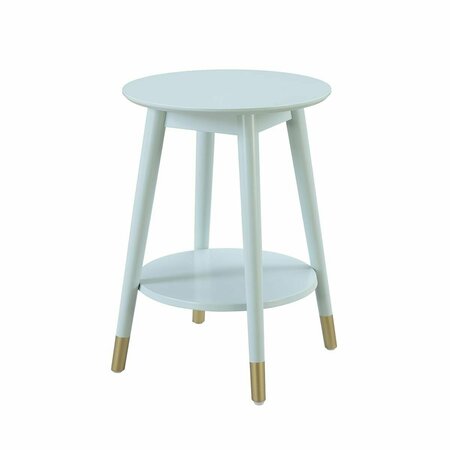 CONVENIENCE CONCEPTS Wilson Mid Century Round End Table with Bottom Shelf - HI205886